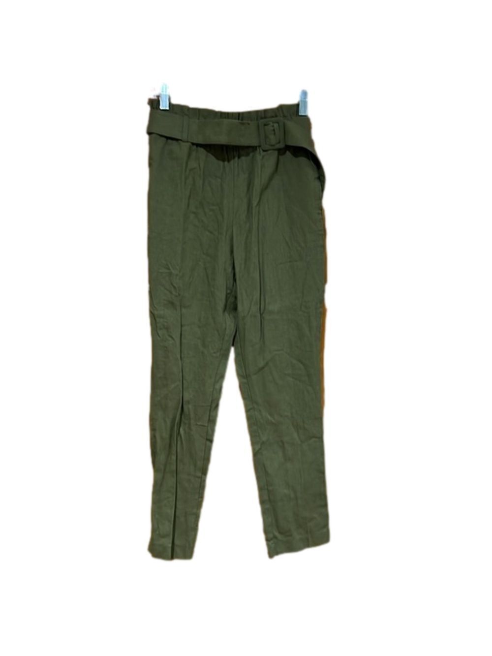 HAVE Los Angeles Green Linen Belted Pants